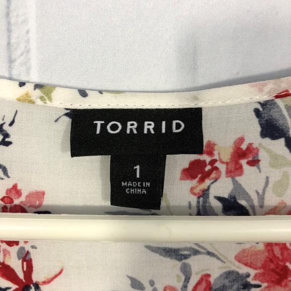 SOLD! TORRID Floral Smocked Challis Skater Dress - Picture 7 of 8